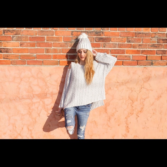 Boutique Cold Shoulder Sweater - Picture 3 of 4